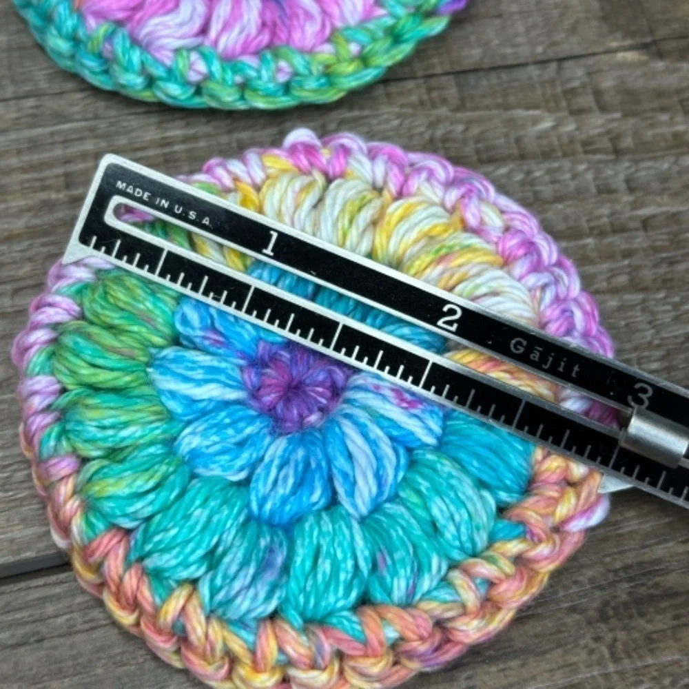 Handcrafted Crochet Scrubbies Face Round Makeup Remover Set Cotton Yarn